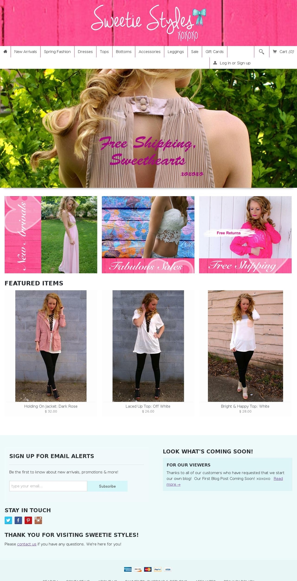 shopsweeties.com shopify website screenshot