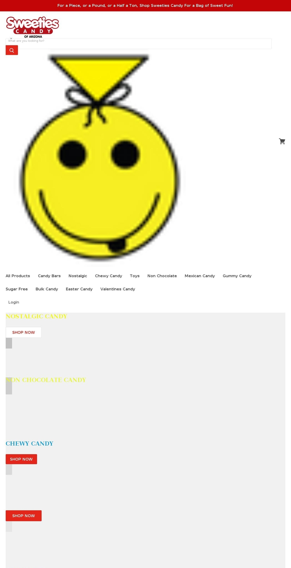 shopsweetiescandyaz.com shopify website screenshot