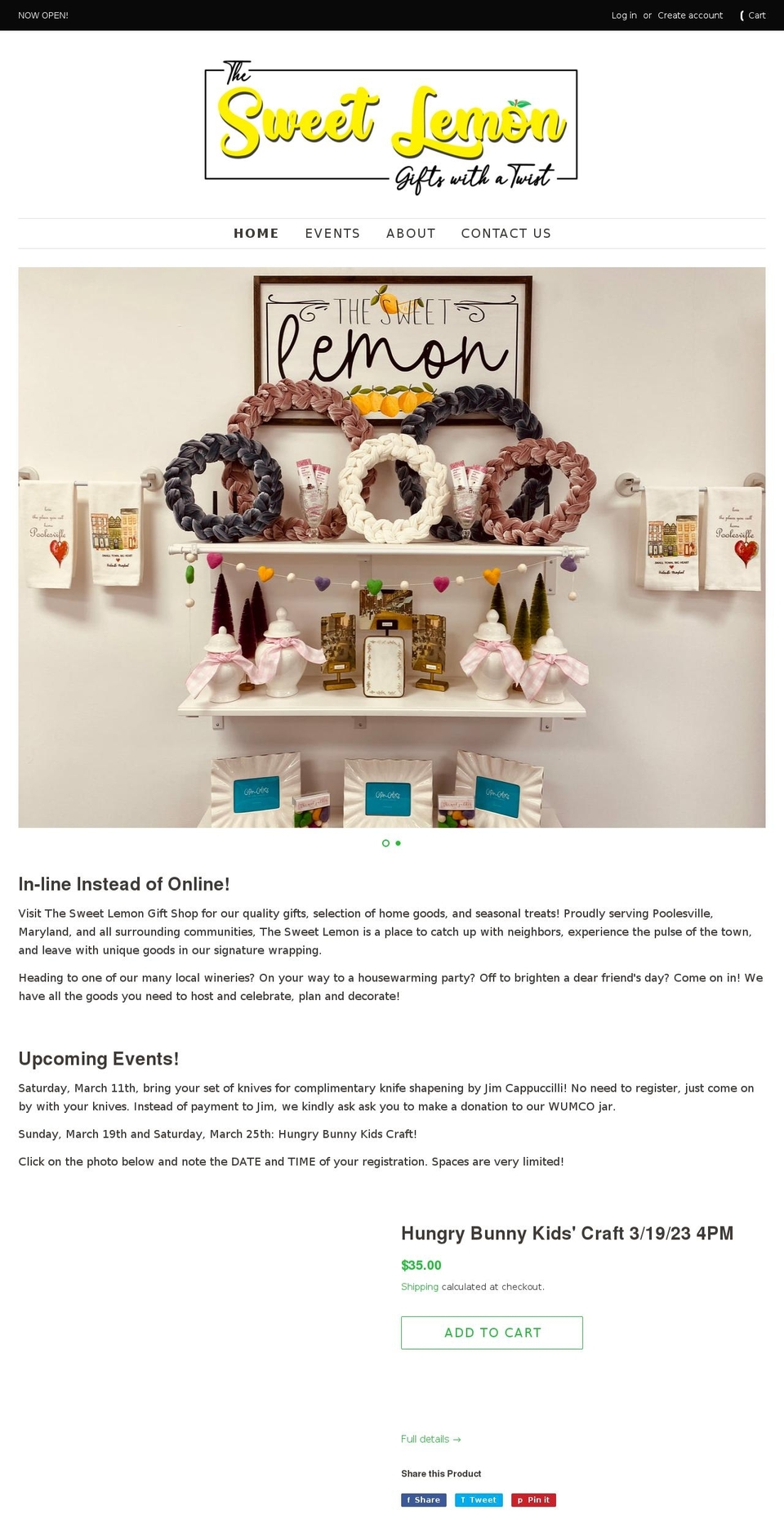 shopsweetlemongifts.com shopify website screenshot