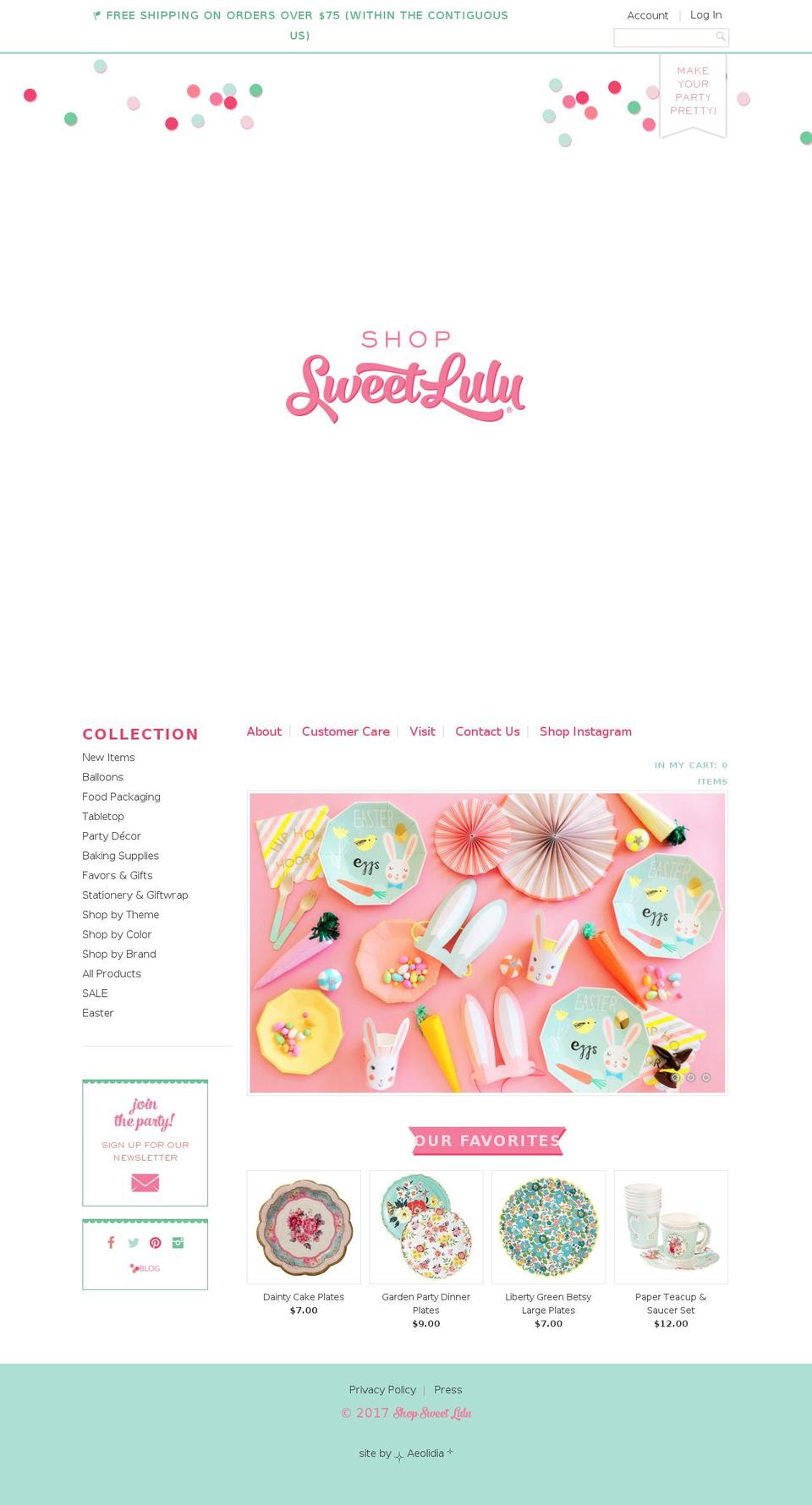 shopsweetlulu.com shopify website screenshot