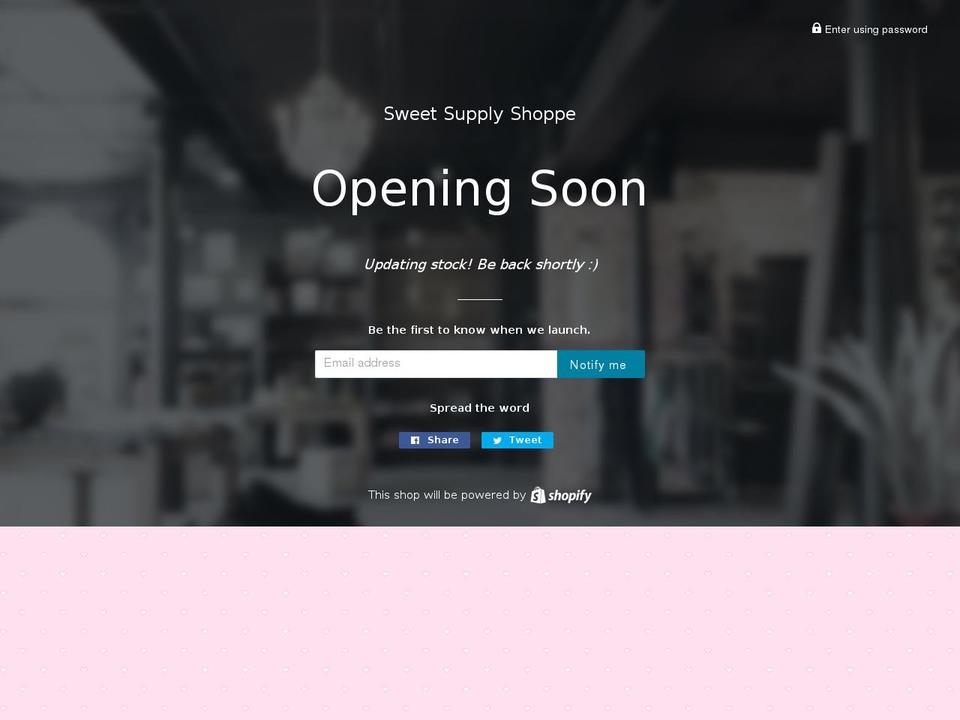 shopsweetsupply.com shopify website screenshot