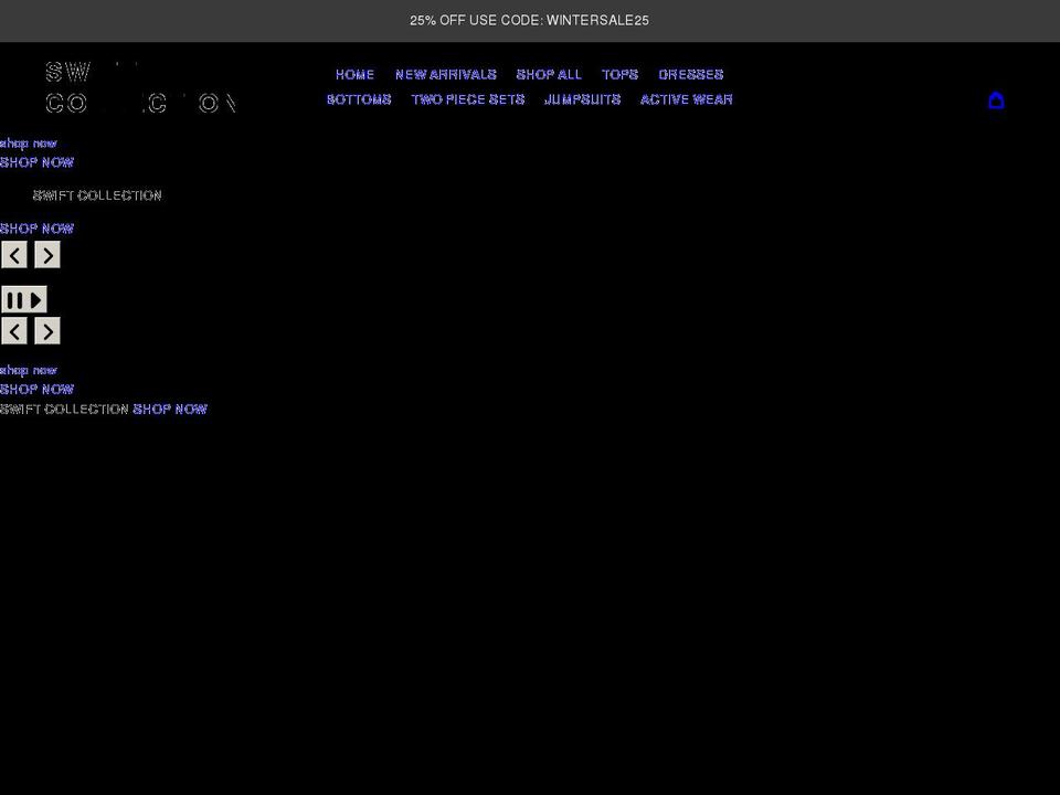 shopswiftcollection.com shopify website screenshot