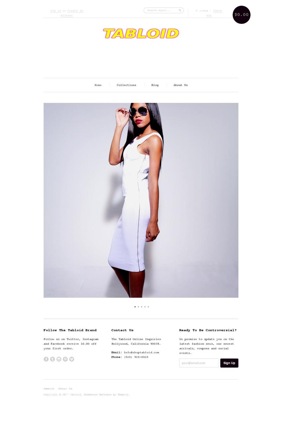 shoptabloid.com shopify website screenshot