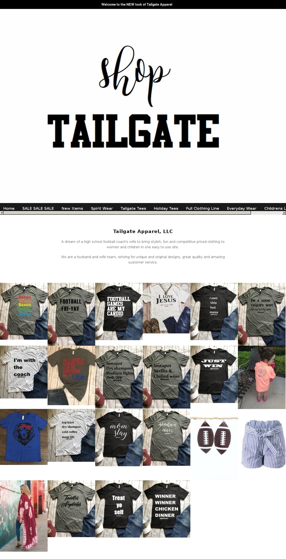 shoptailgate.net shopify website screenshot