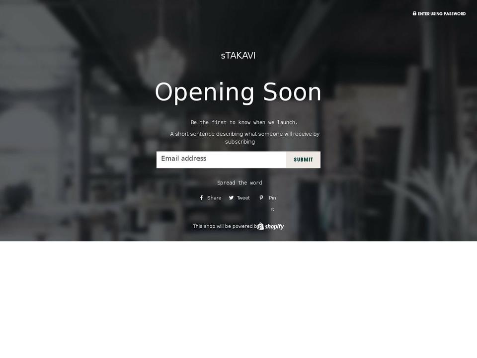 shoptakavi.com — Shopify storefront screenshot