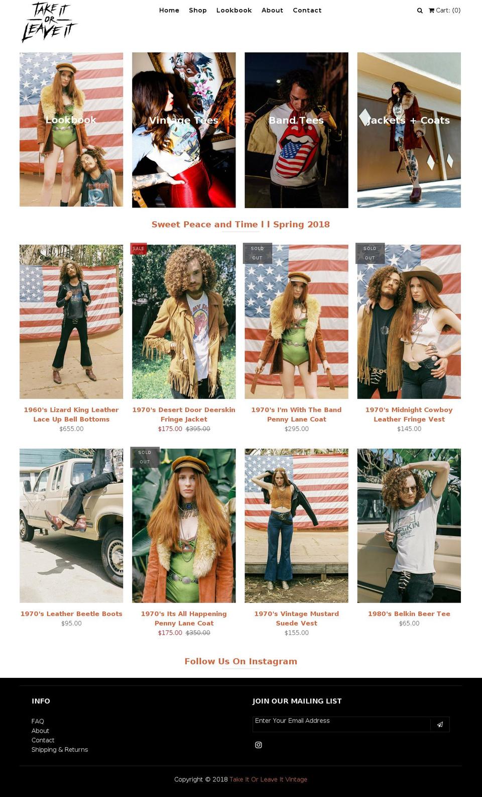 shoptakeitorleaveit.com — Shopify storefront screenshot