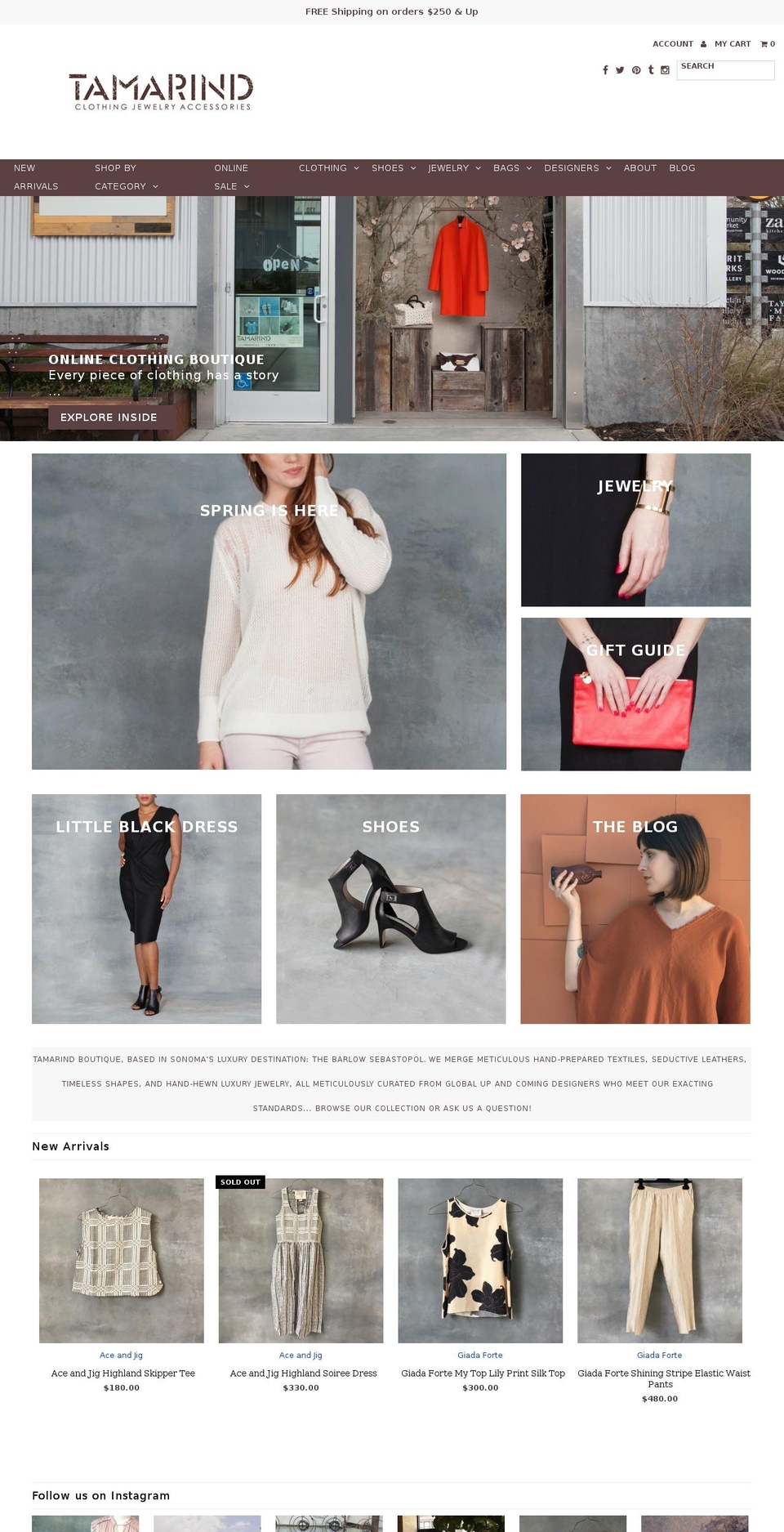 shoptamarind.com shopify website screenshot