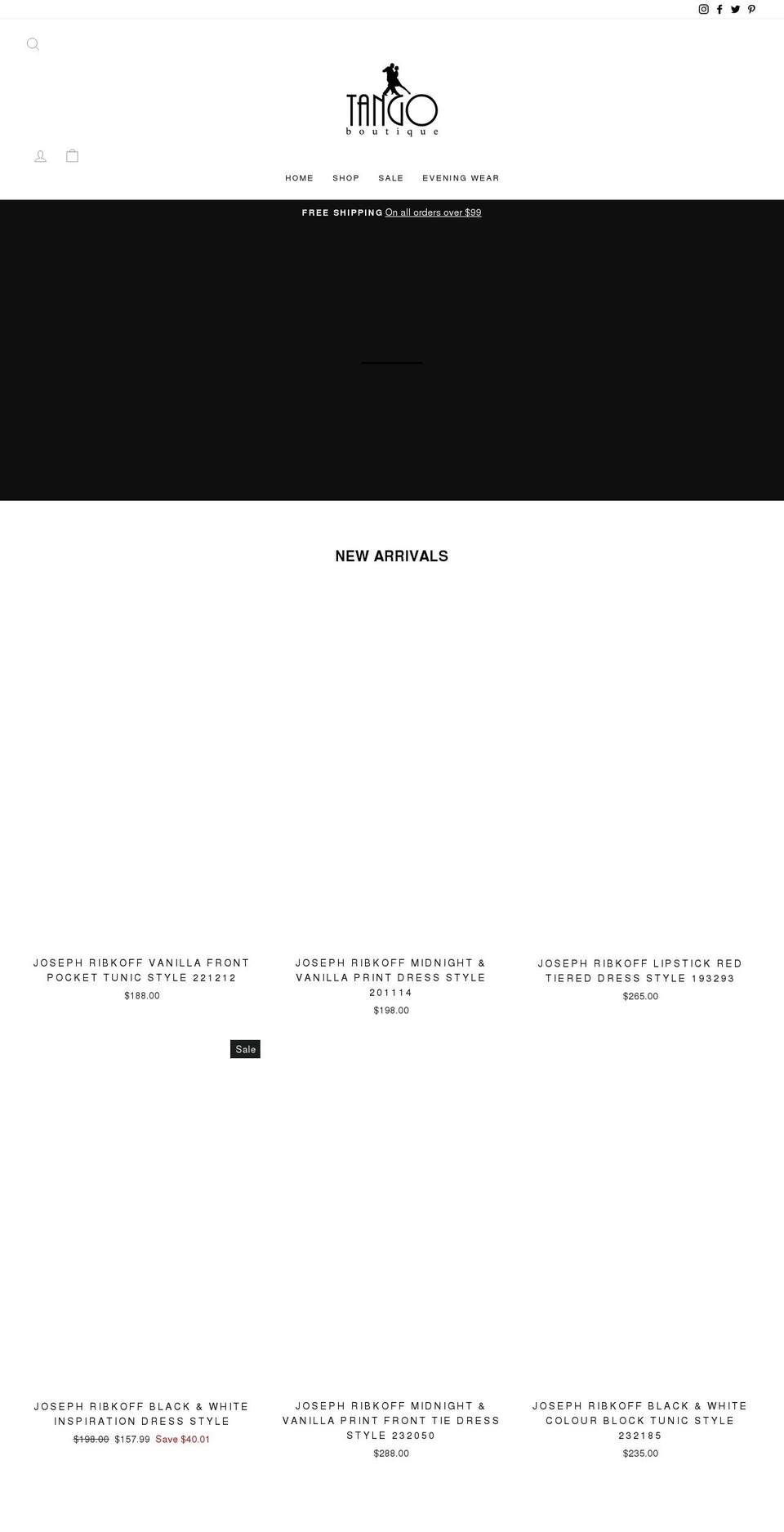 shoptangoboutique.com shopify website screenshot