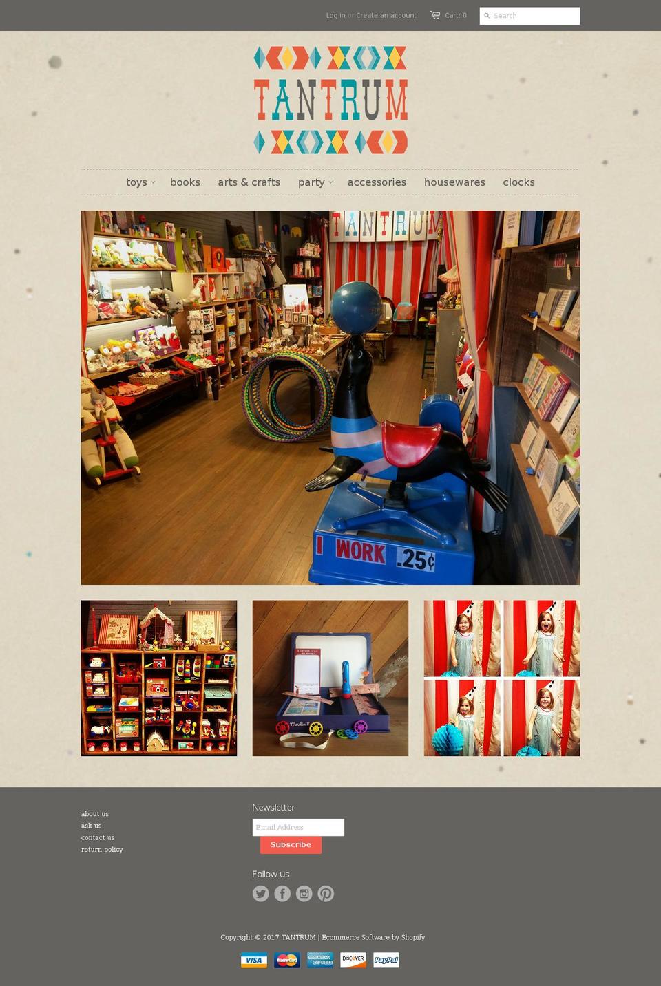 shoptantrum.com shopify website screenshot