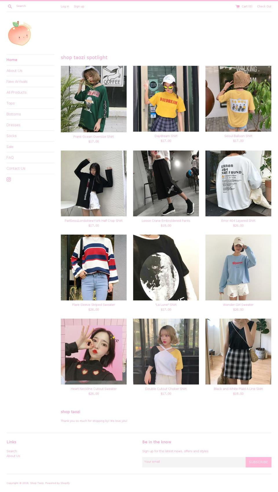 shoptaozi.com — Shopify storefront screenshot