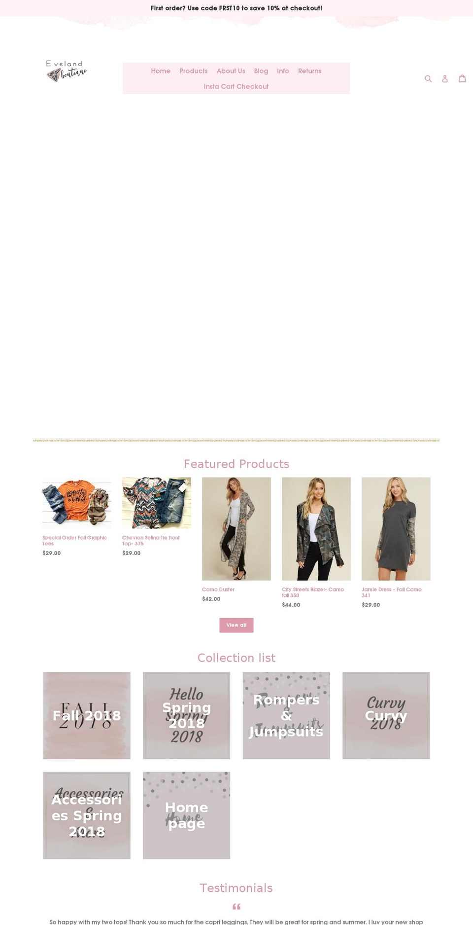 bespoke-pink Shopify theme site example shoptaraeveland.com