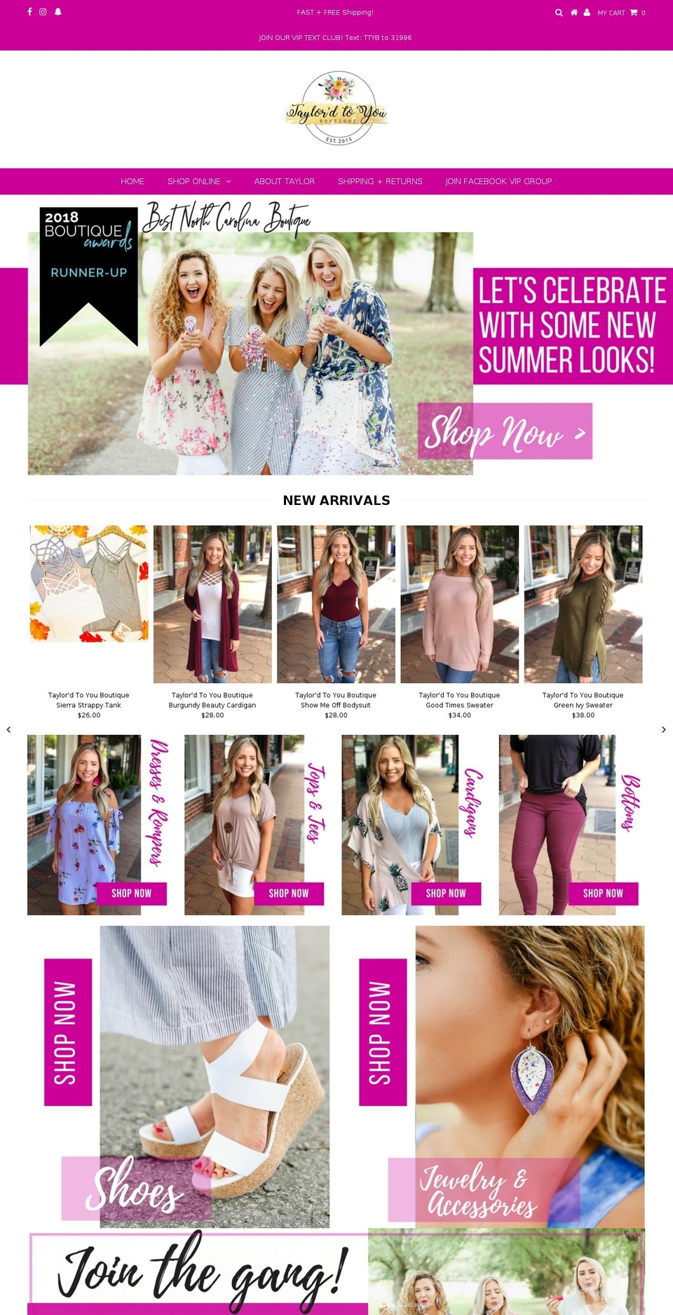 shoptaylordtoyou.com — Shopify storefront screenshot