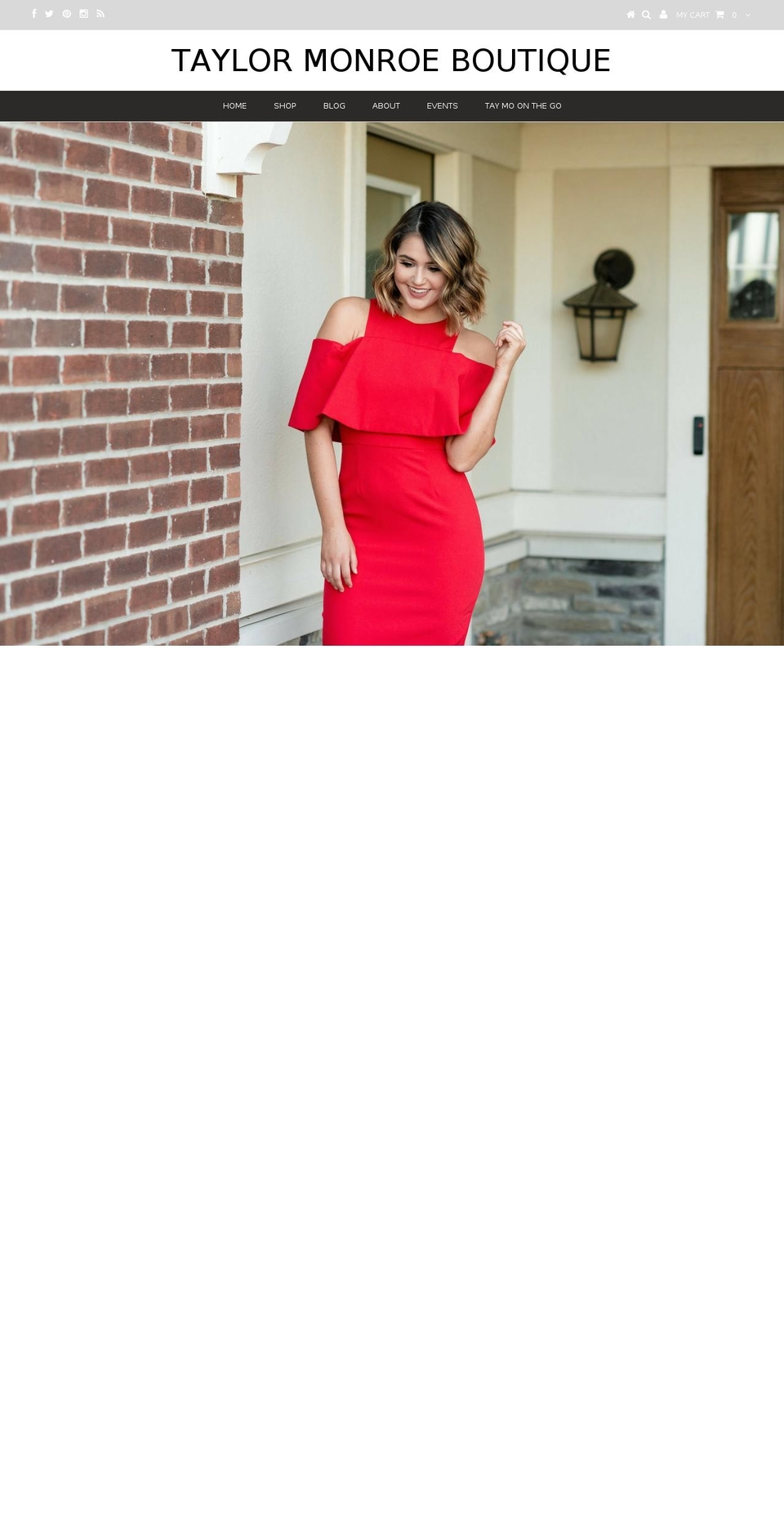 shoptaylormonroe.com shopify website screenshot