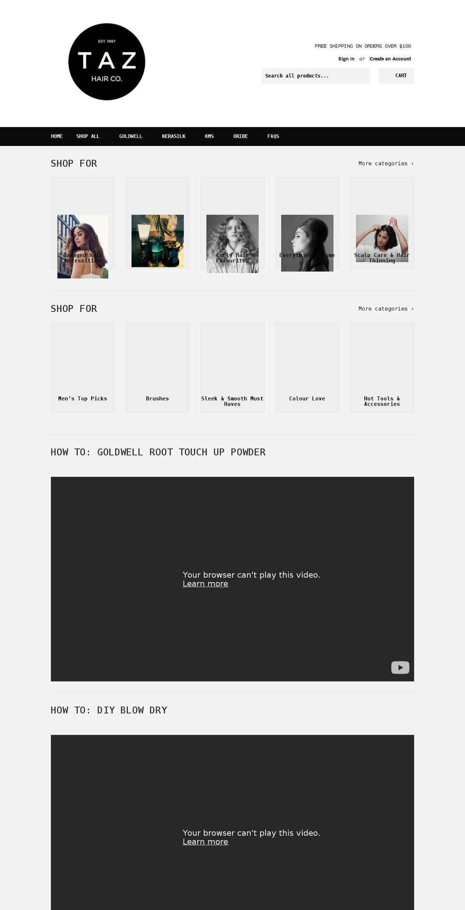 shoptazhair.com shopify website screenshot