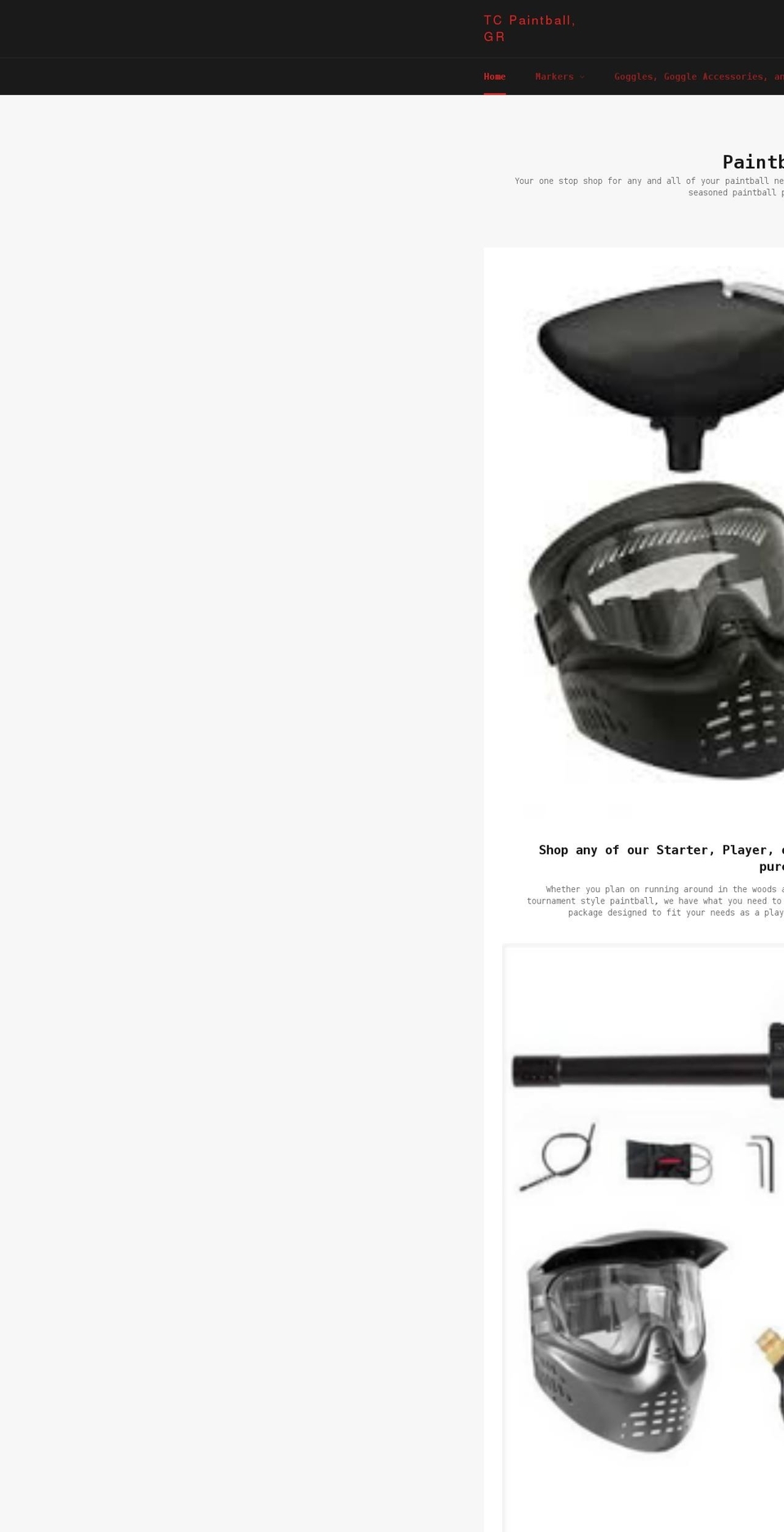 shoptcpaintball.store shopify website screenshot