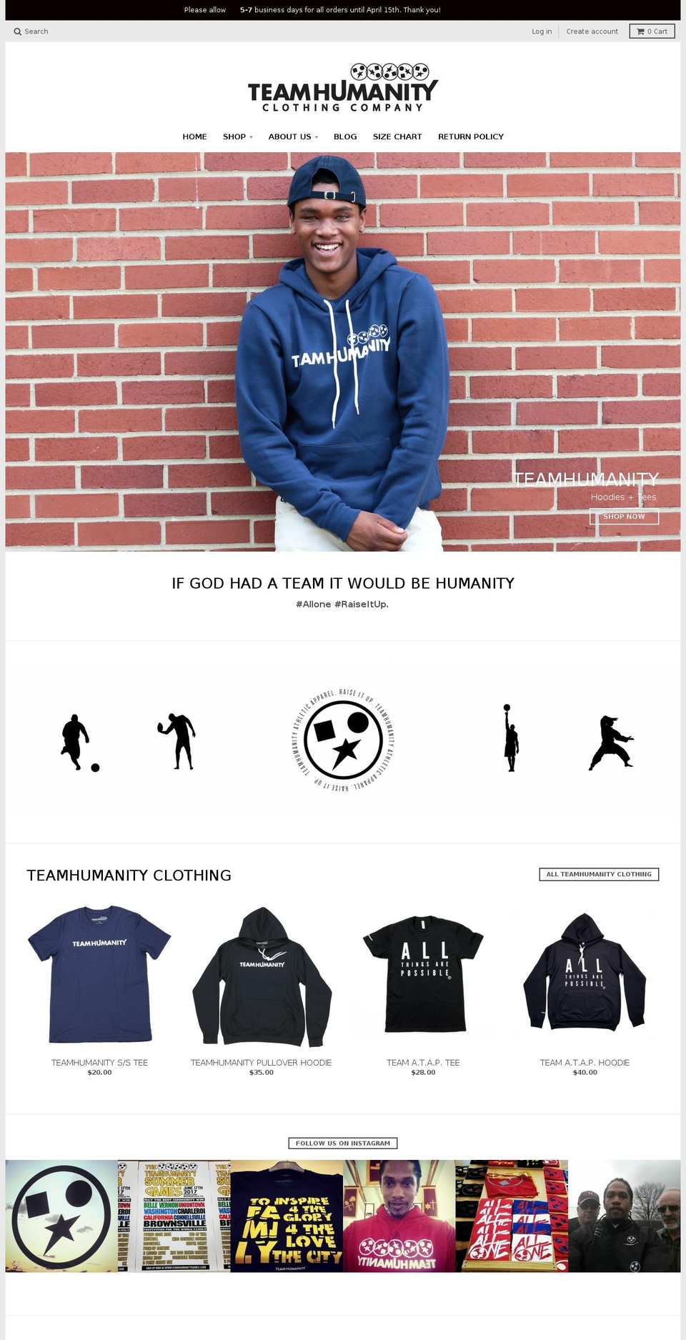 Copy of District Shopify theme site example shopteamhumanity.com