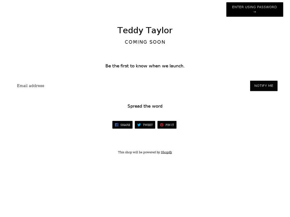 shopteddytaylor.com shopify website screenshot