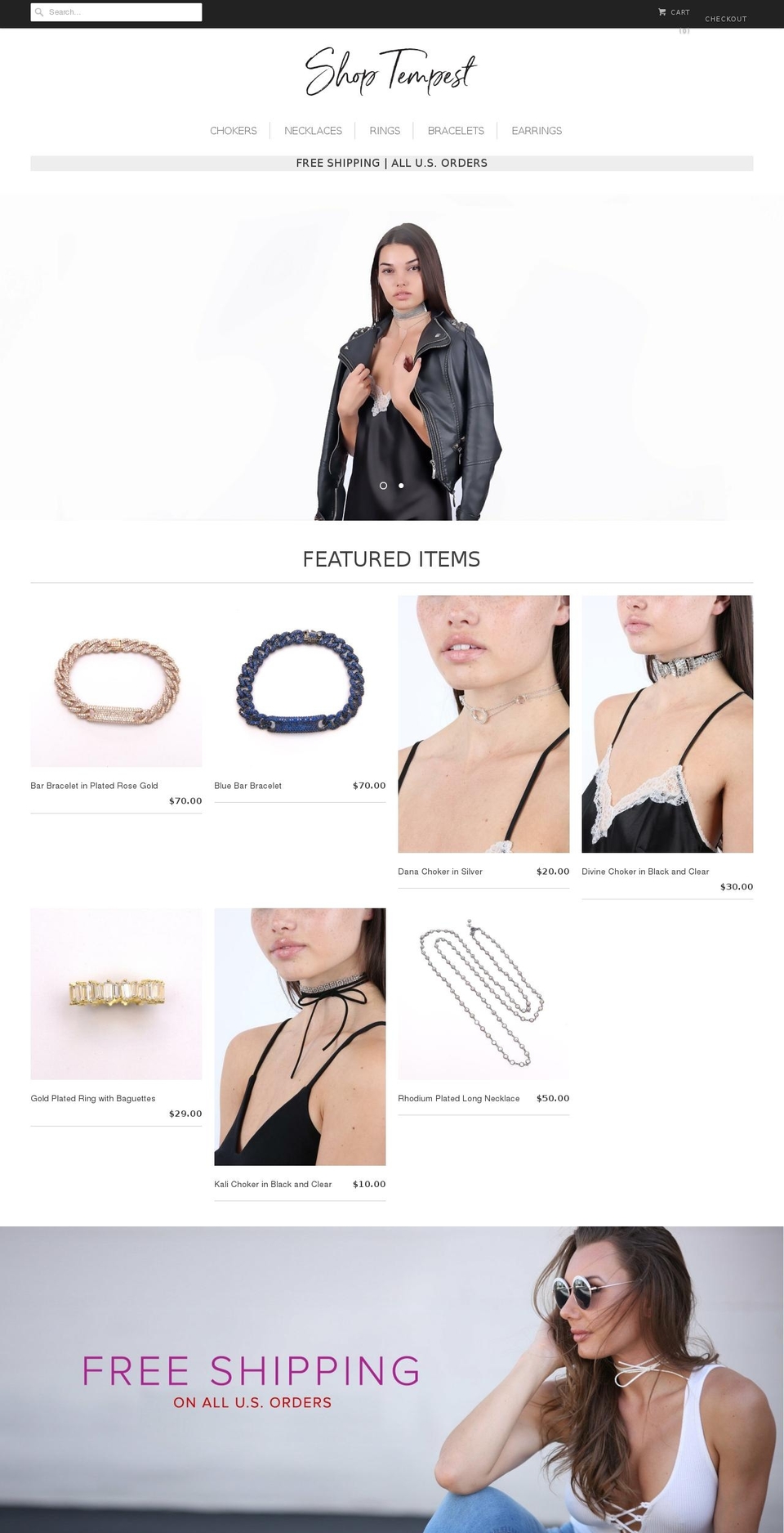 shoptempests.com shopify website screenshot