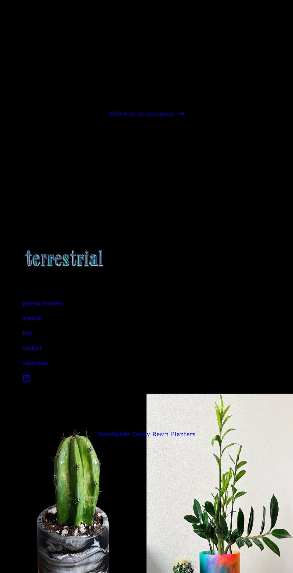 shopterrestrial.com shopify website screenshot
