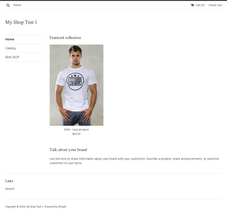 shoptest1.com — Shopify storefront screenshot