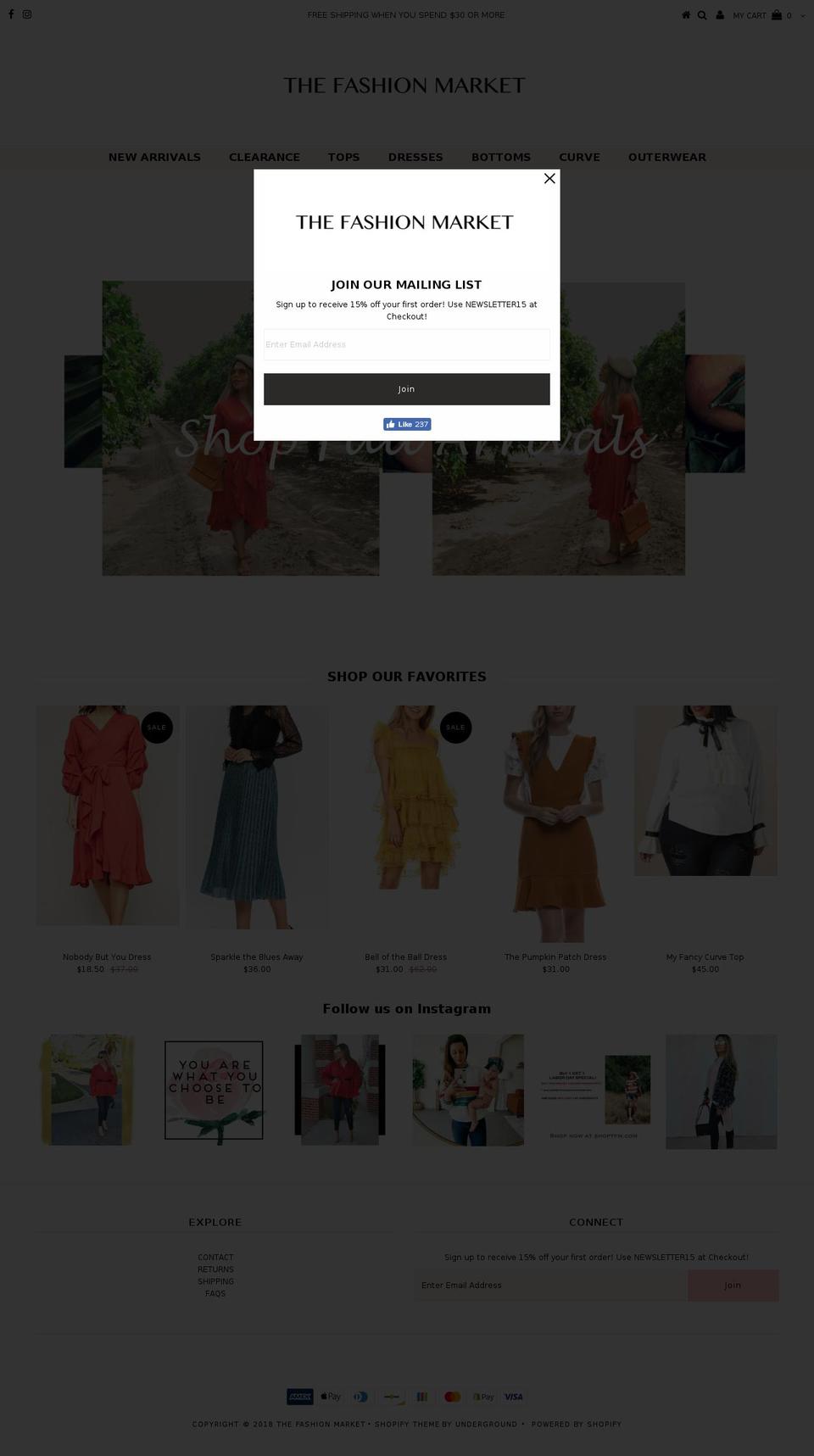 shoptfm.com shopify website screenshot