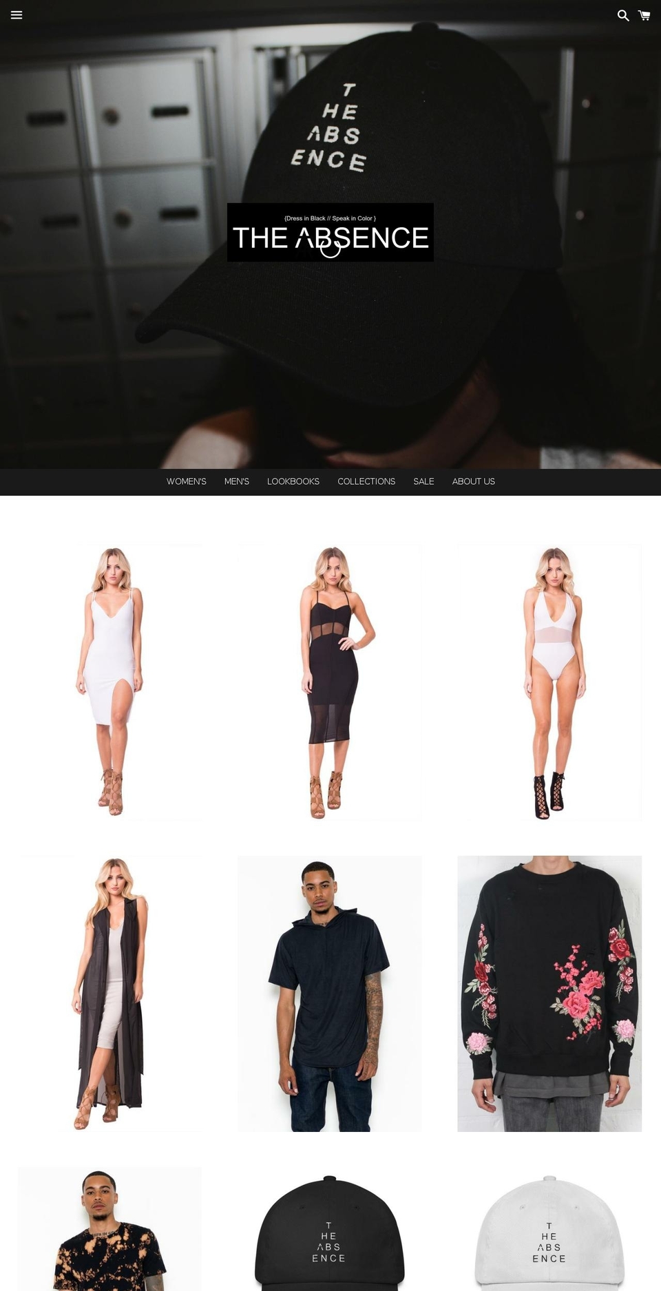 shoptheabsence.com — Shopify storefront screenshot