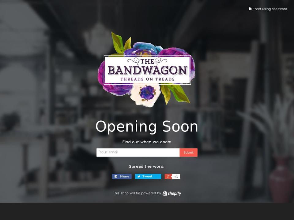 shopthebandwagon.com shopify website screenshot