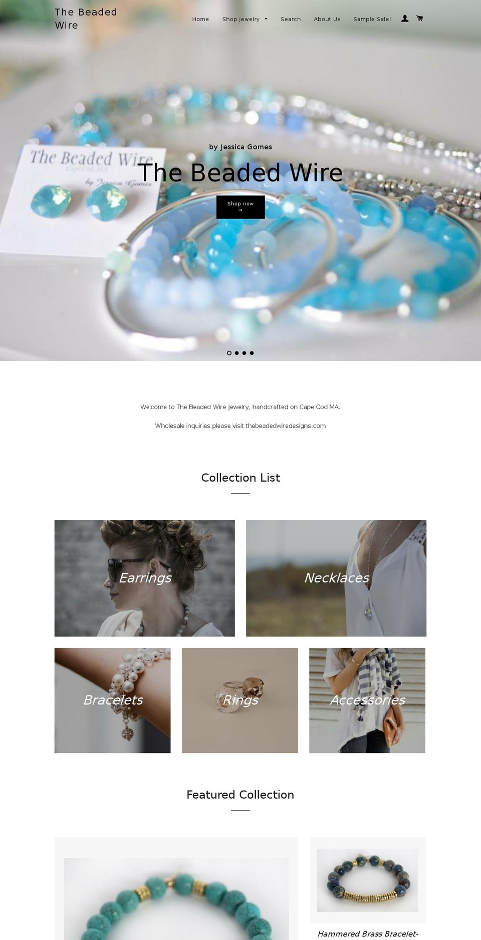 shopthebeadedwire.com shopify website screenshot