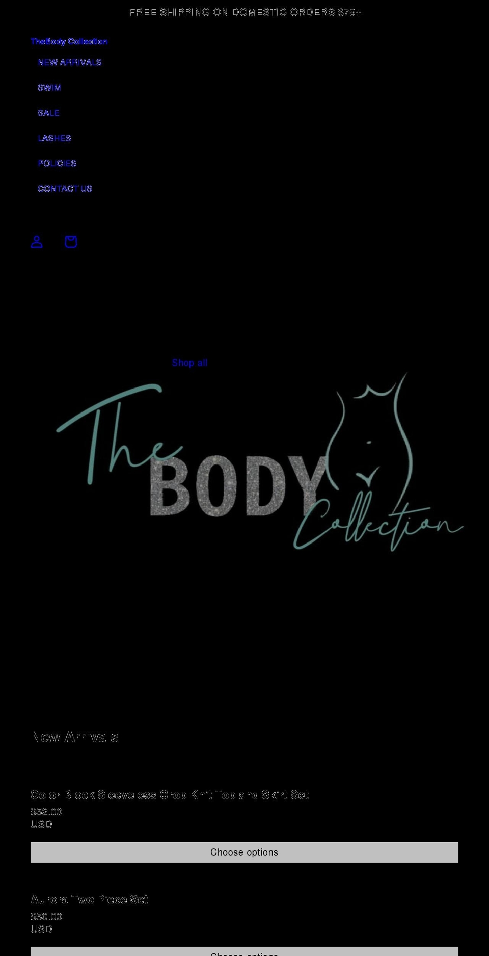 shopthebodycollection.com shopify website screenshot