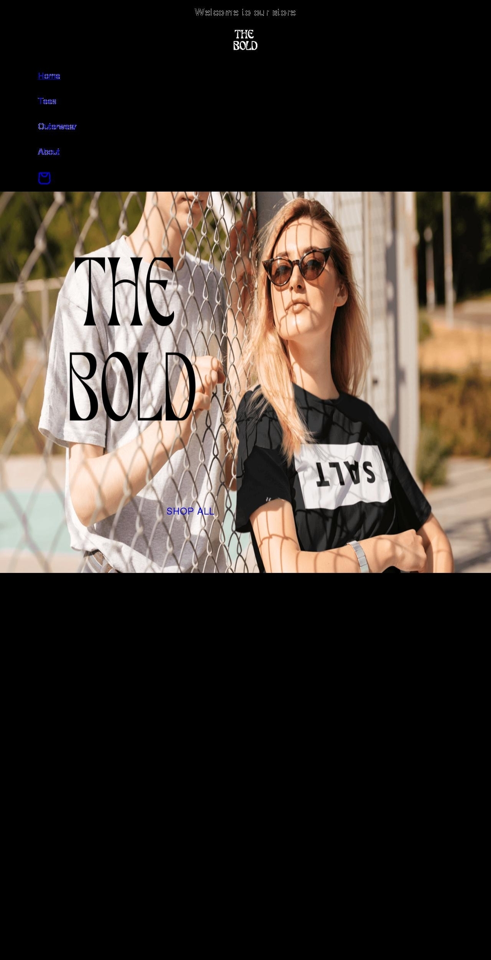 shopthebold.com shopify website screenshot