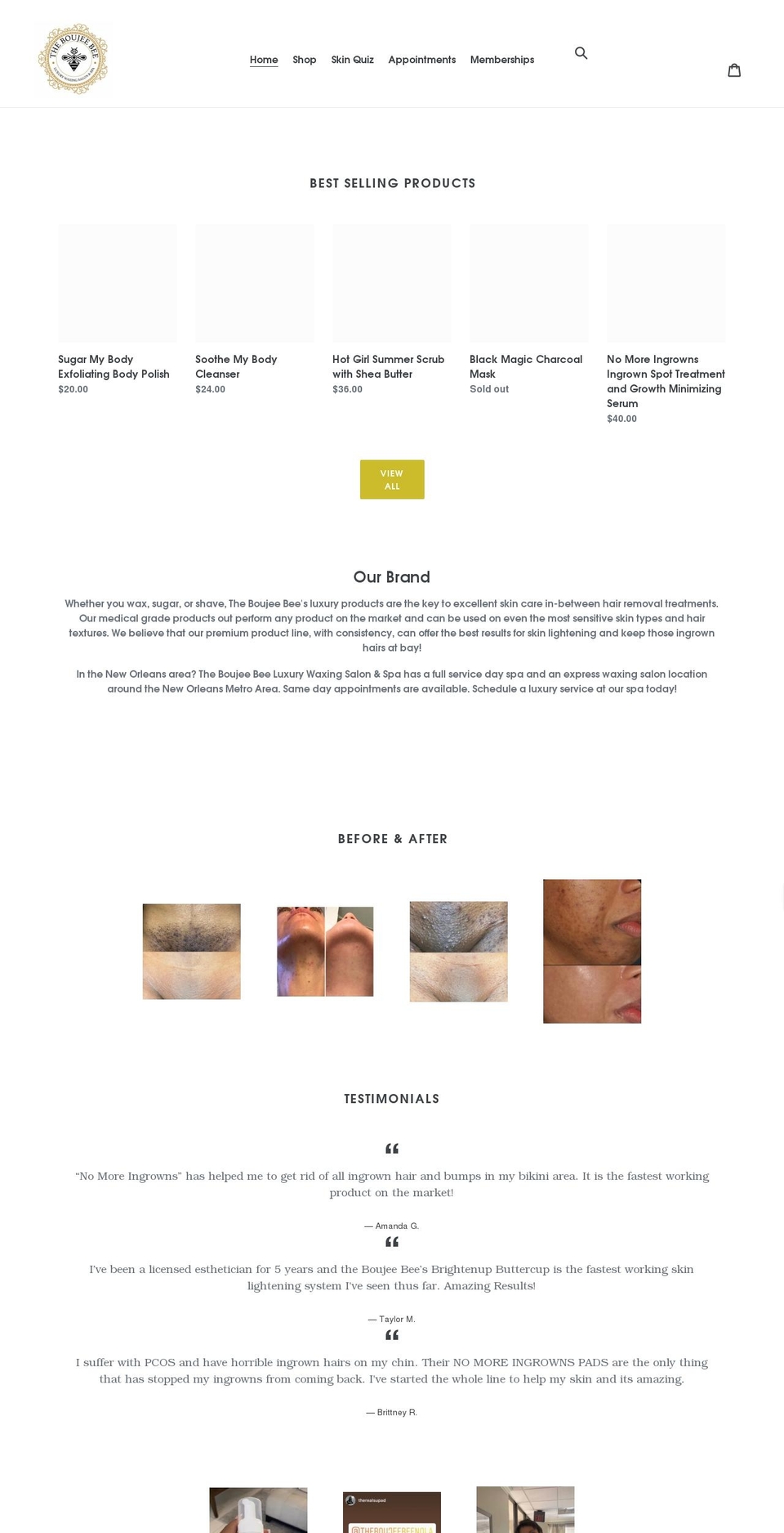 shoptheboujeebee.com shopify website screenshot