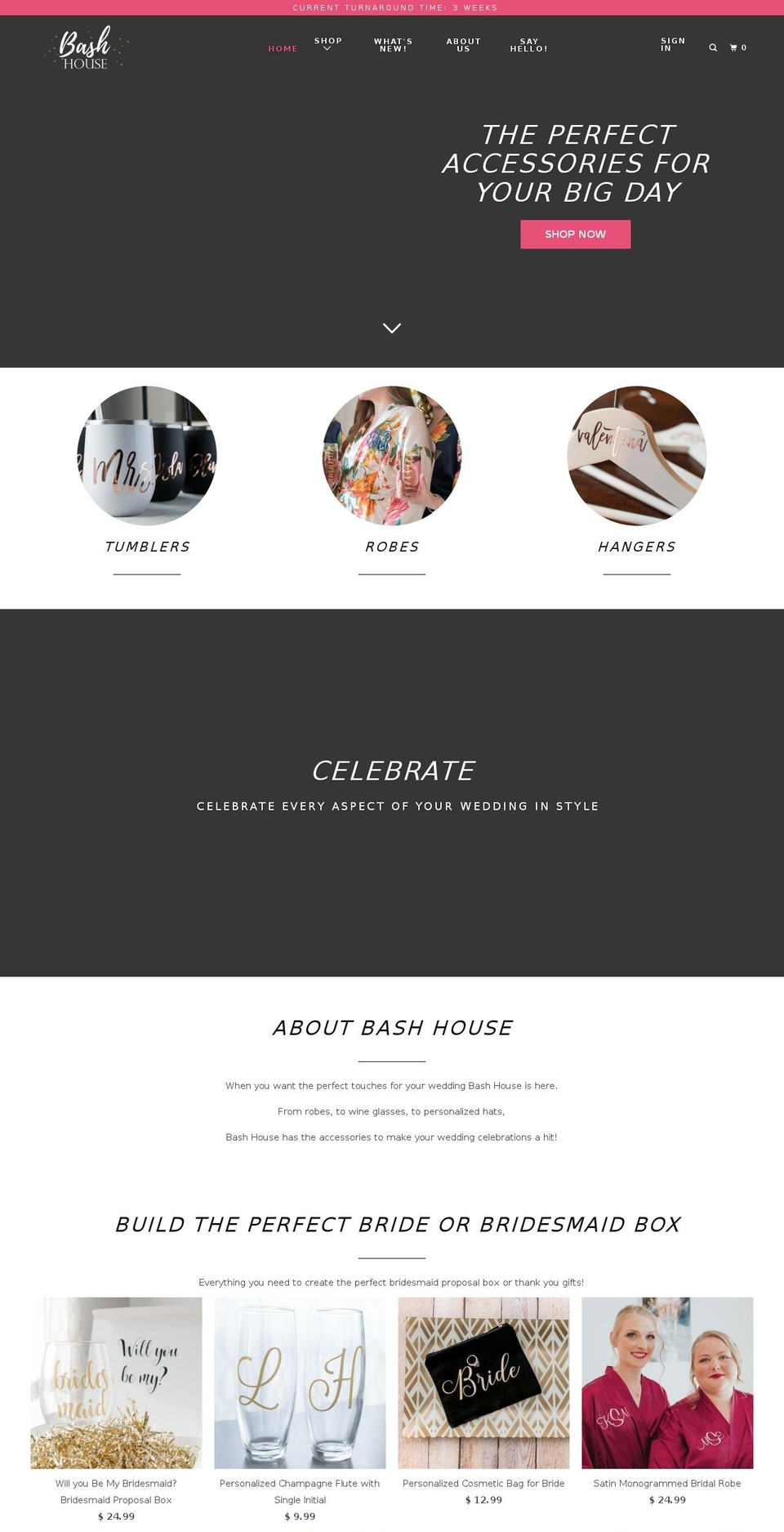 shopthebridesmaidboutique.com — Shopify storefront screenshot