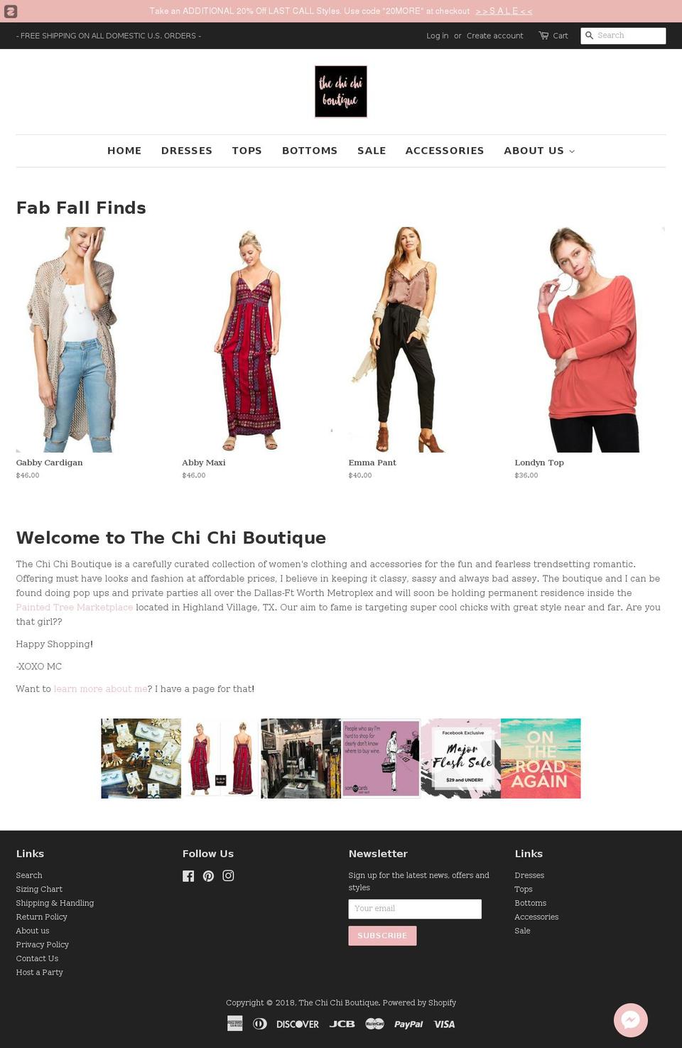 shopthechichiboutique.com shopify website screenshot