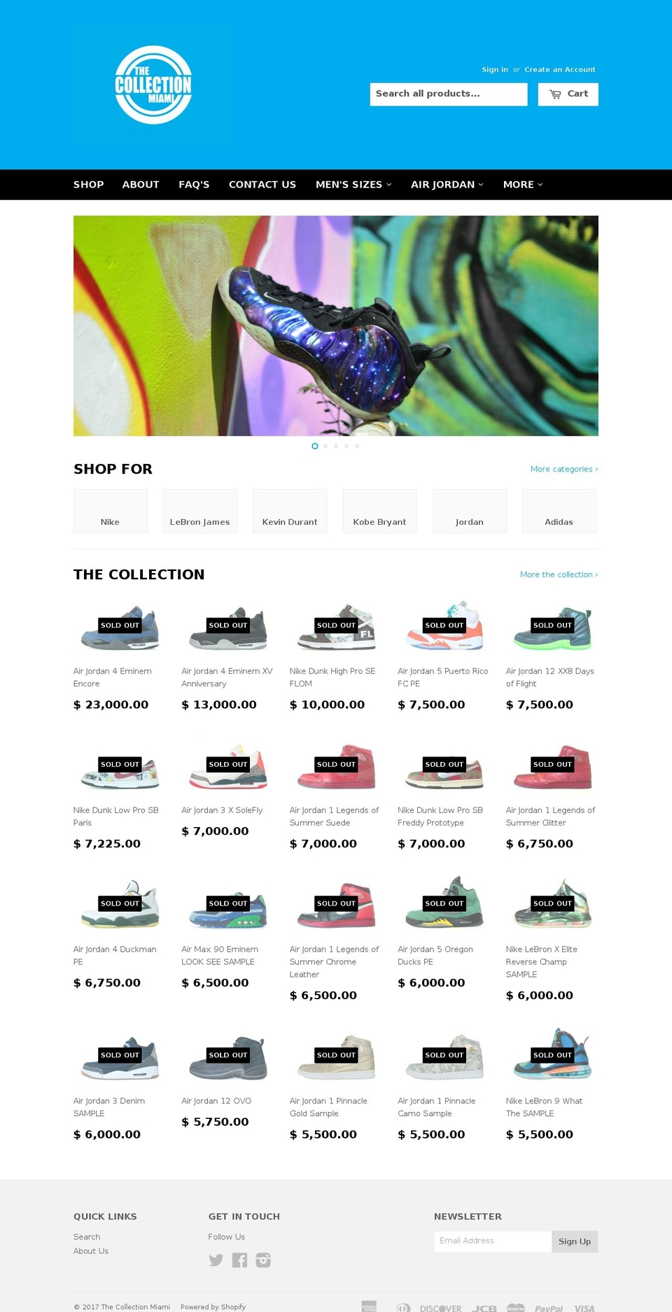 shopthecollectionmiami.com shopify website screenshot