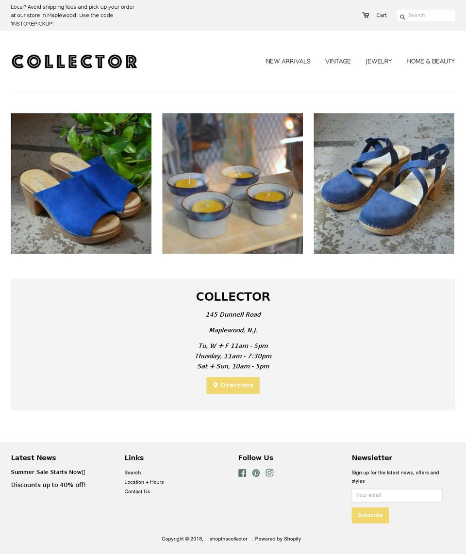 shopthecollector.com shopify website screenshot