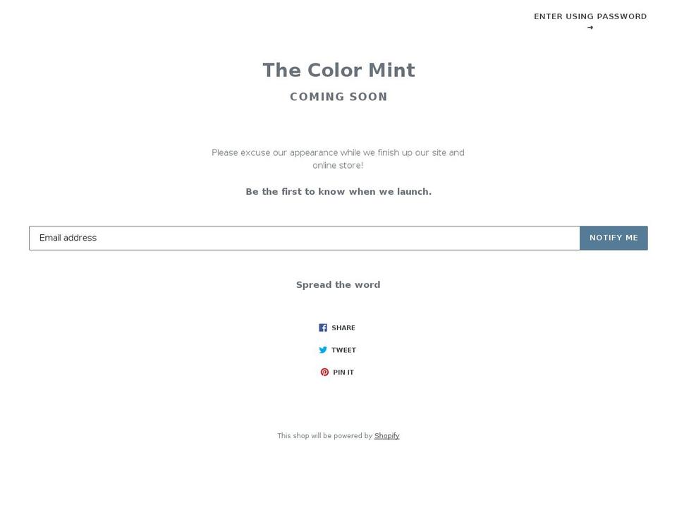 TCM Shopify theme site example shopthecolormint.com