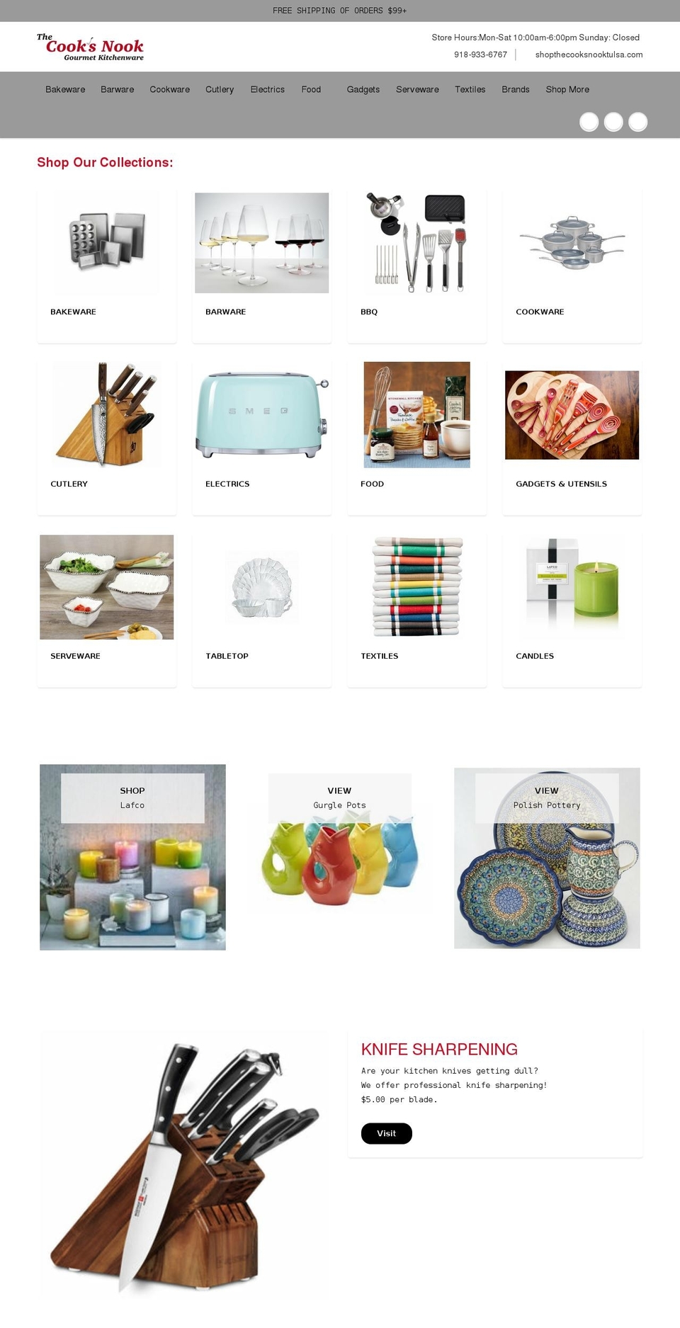 shopthecooksnook.com shopify website screenshot