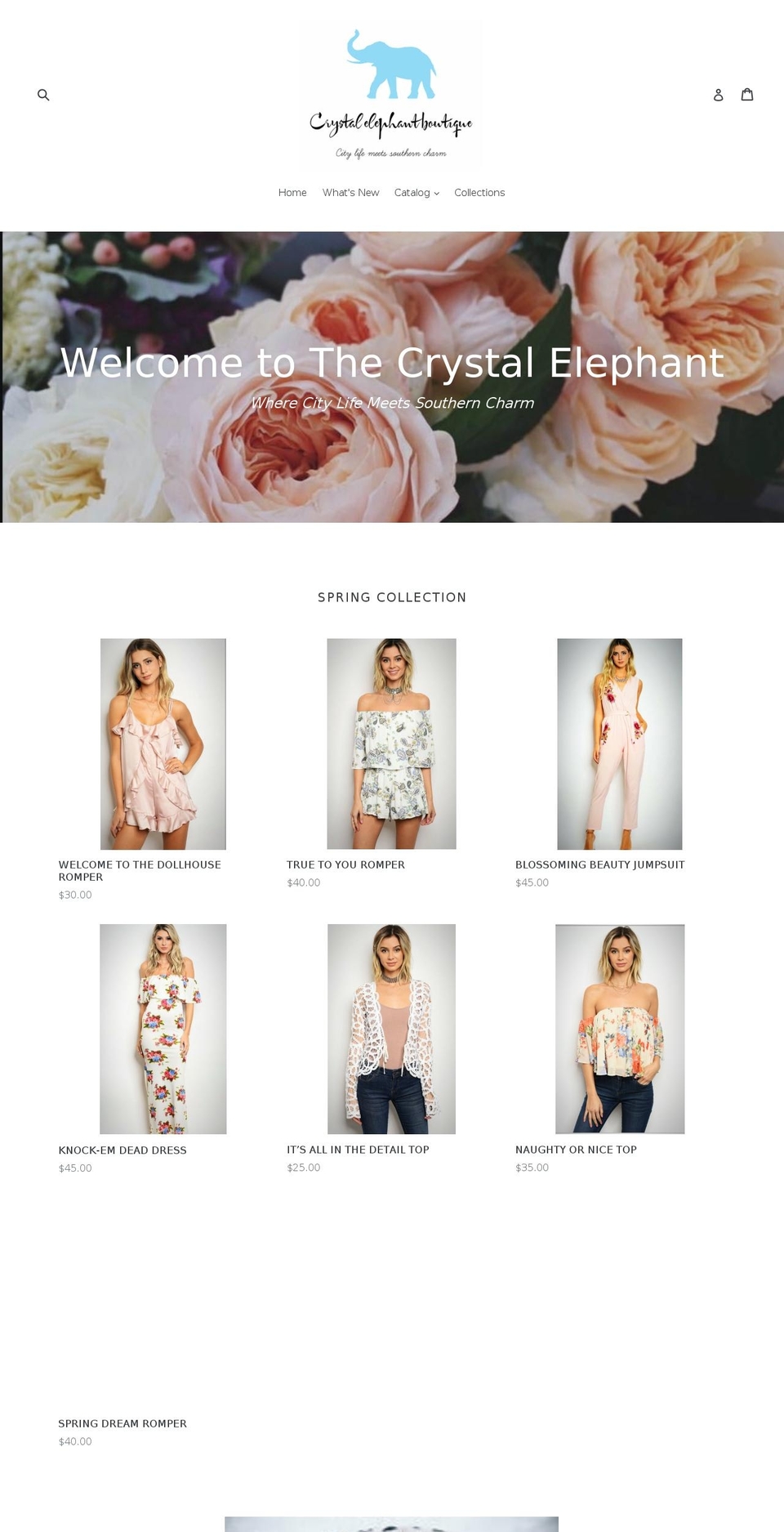 shopthecrystalelephant.com shopify website screenshot