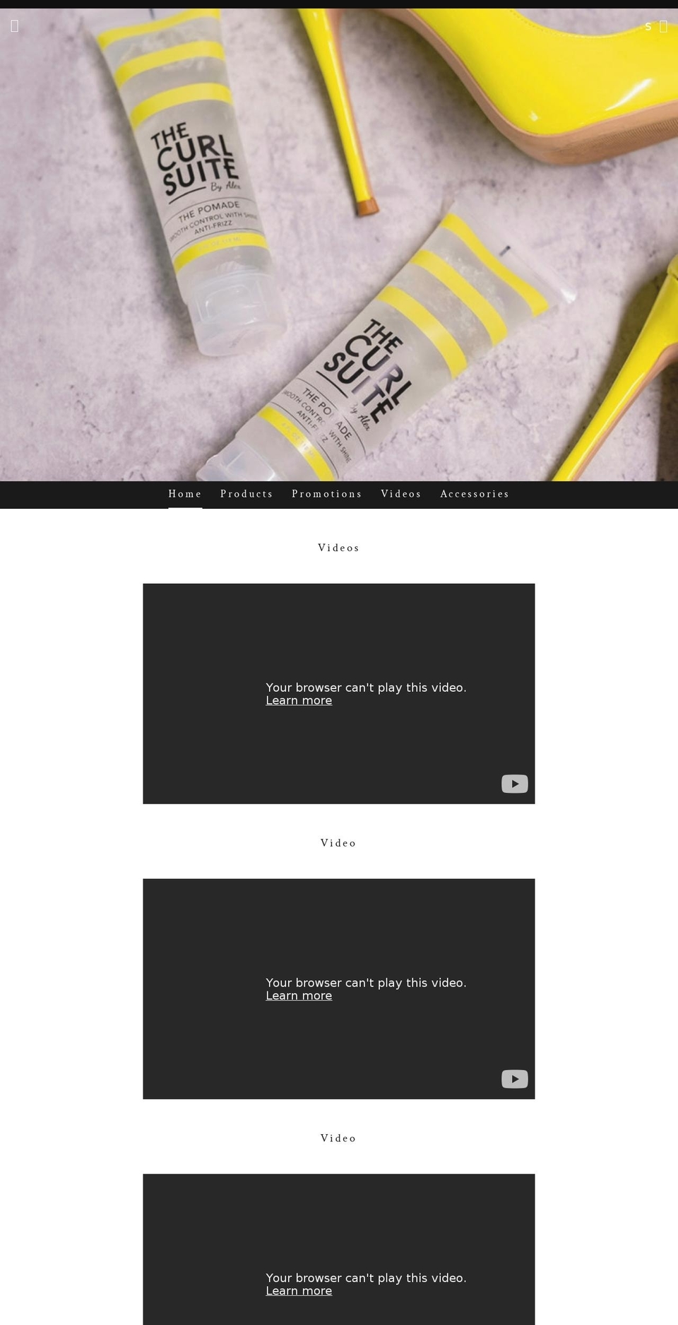 shopthecurlsuite.com shopify website screenshot