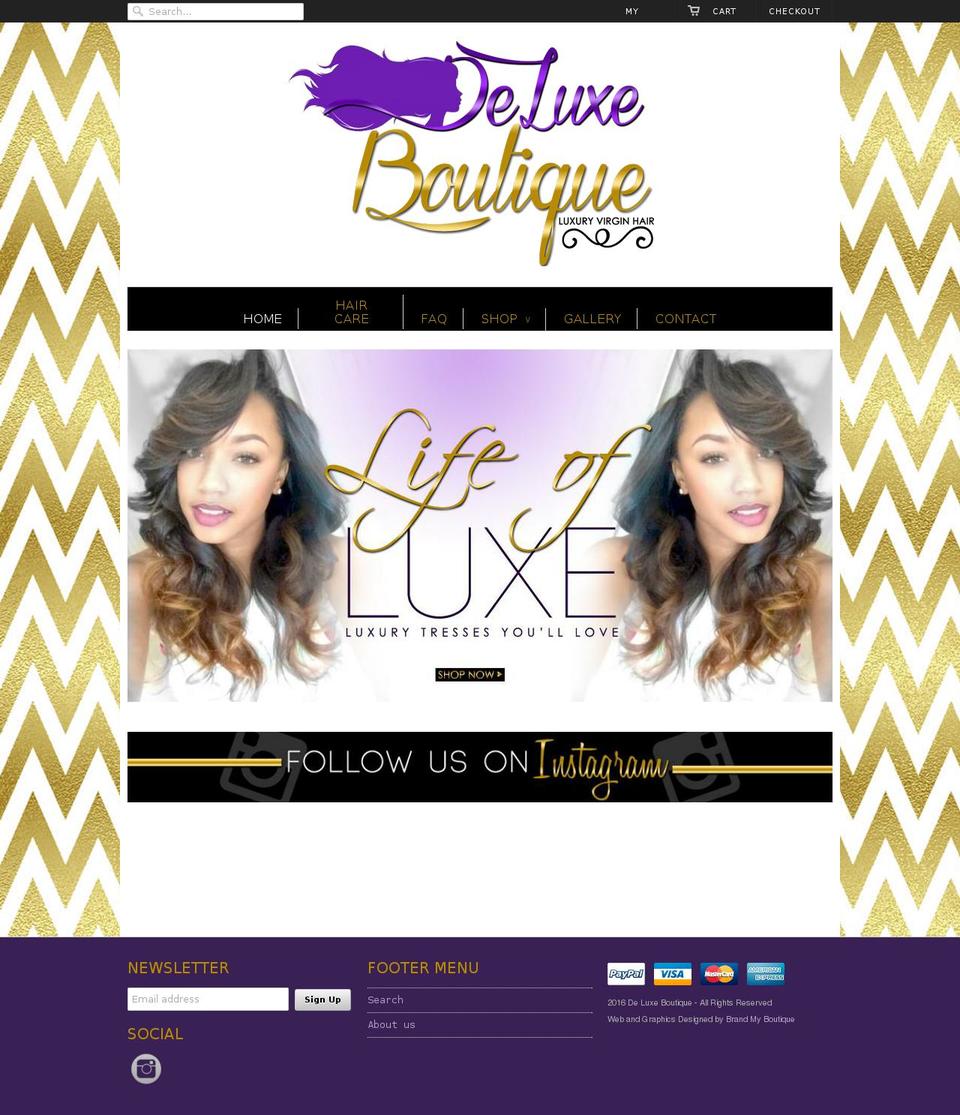 shopthedeluxeboutique.com shopify website screenshot
