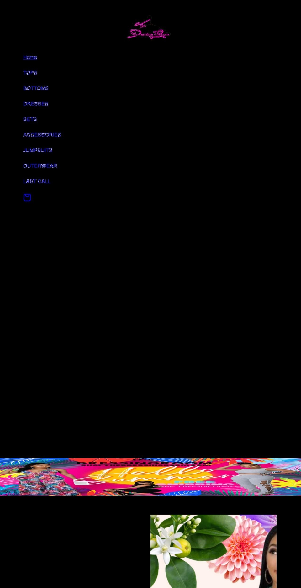shopthedressingroom.com shopify website screenshot