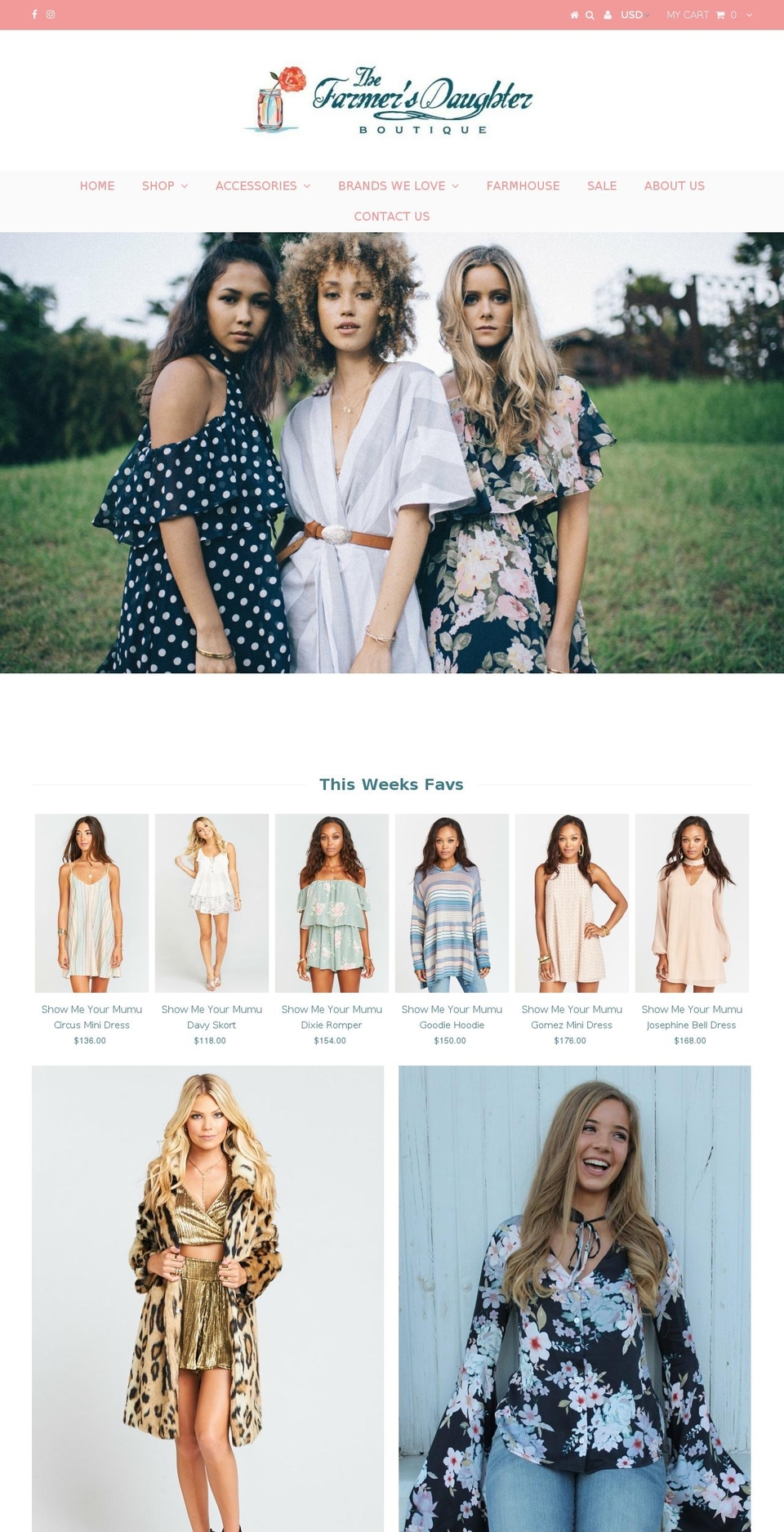 shopthefarmersdaughter.com — Shopify storefront screenshot
