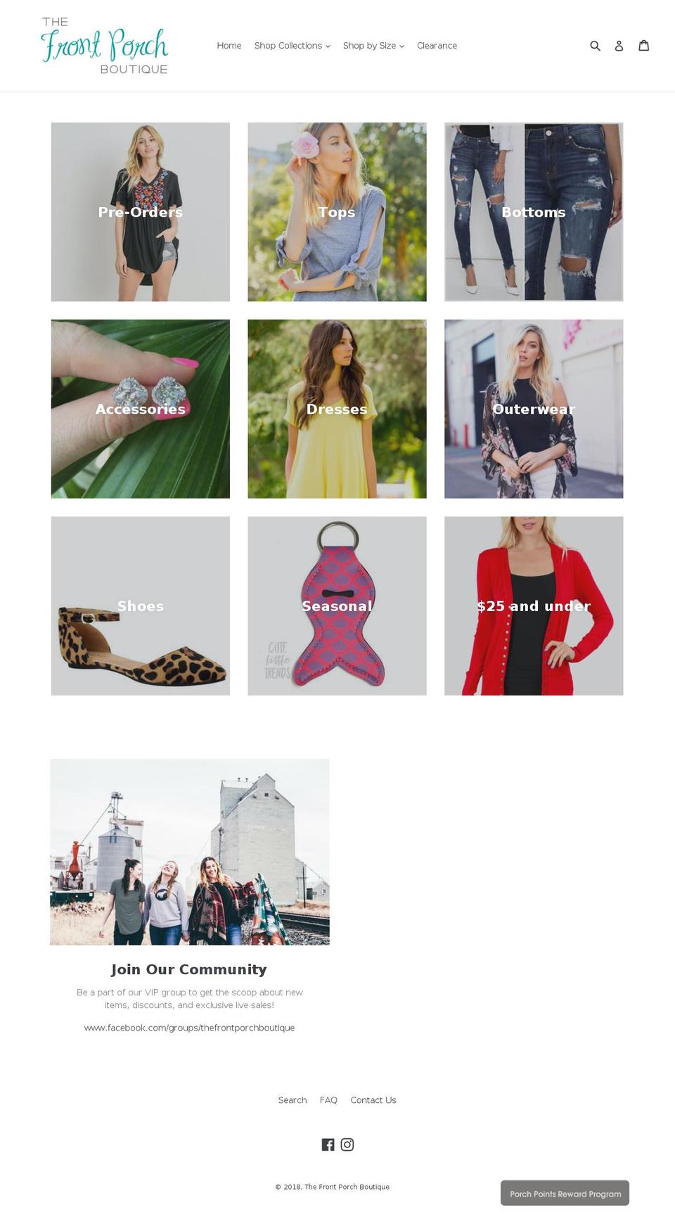 shopthefrontporch.com — Shopify storefront screenshot