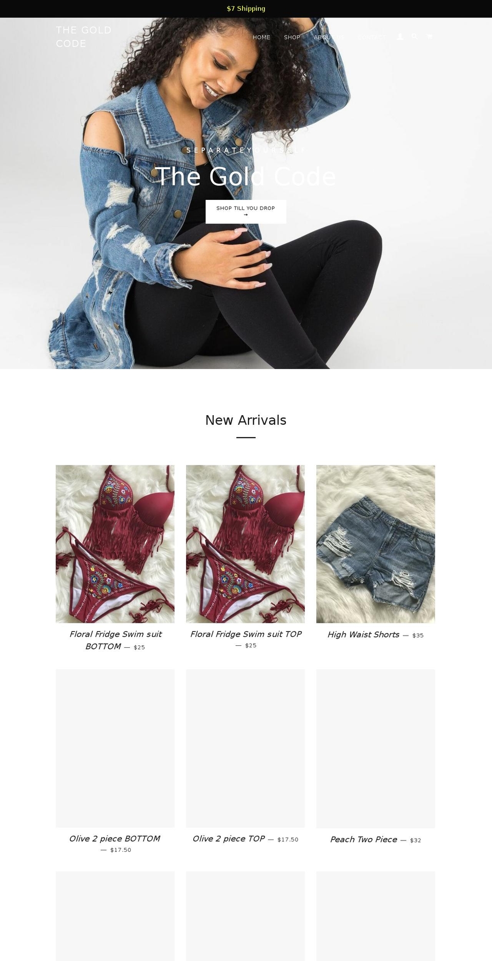 shopthegoldcode.com shopify website screenshot