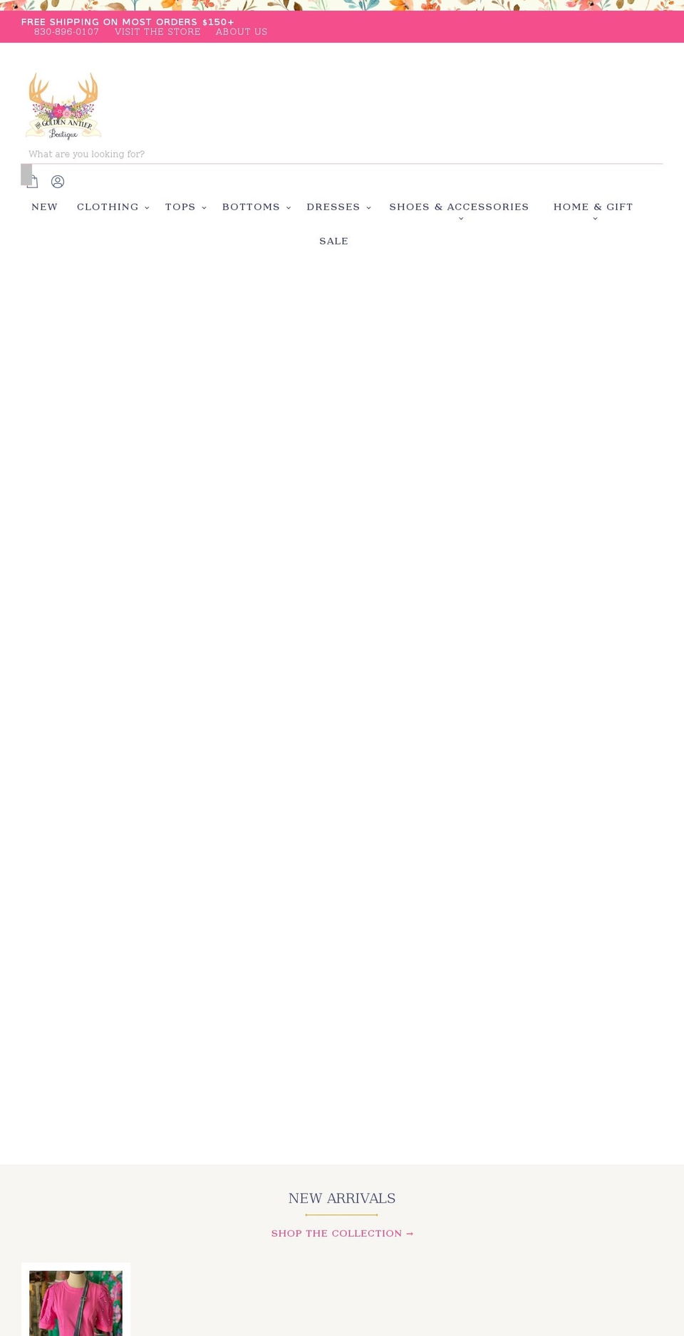 shopthegoldenantler.com — Shopify storefront screenshot