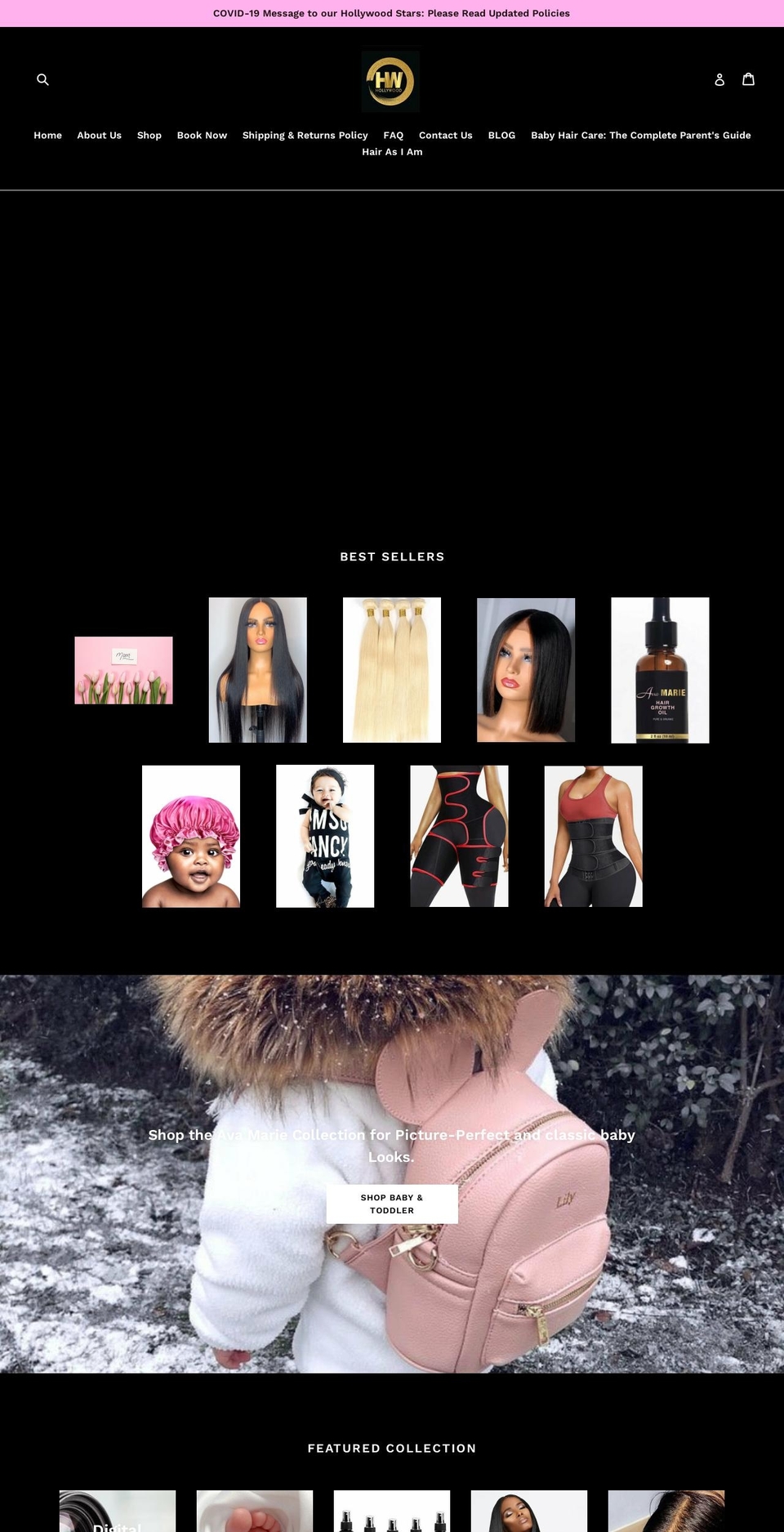 shopthehollywoodcollection.com — Shopify storefront screenshot