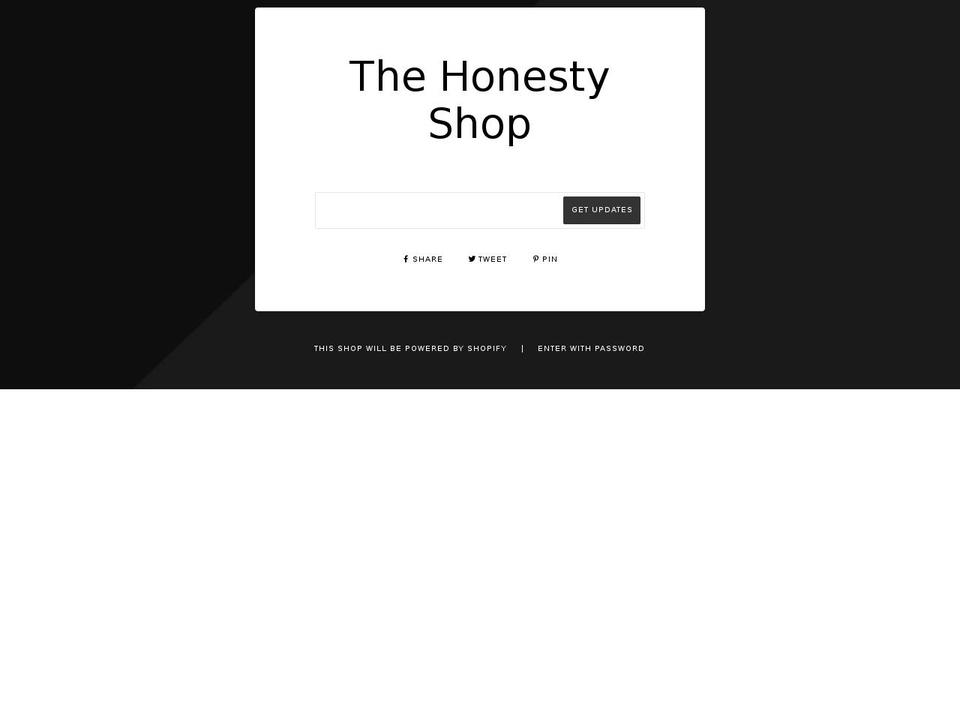 shopthehonestyshop.com — Shopify storefront screenshot
