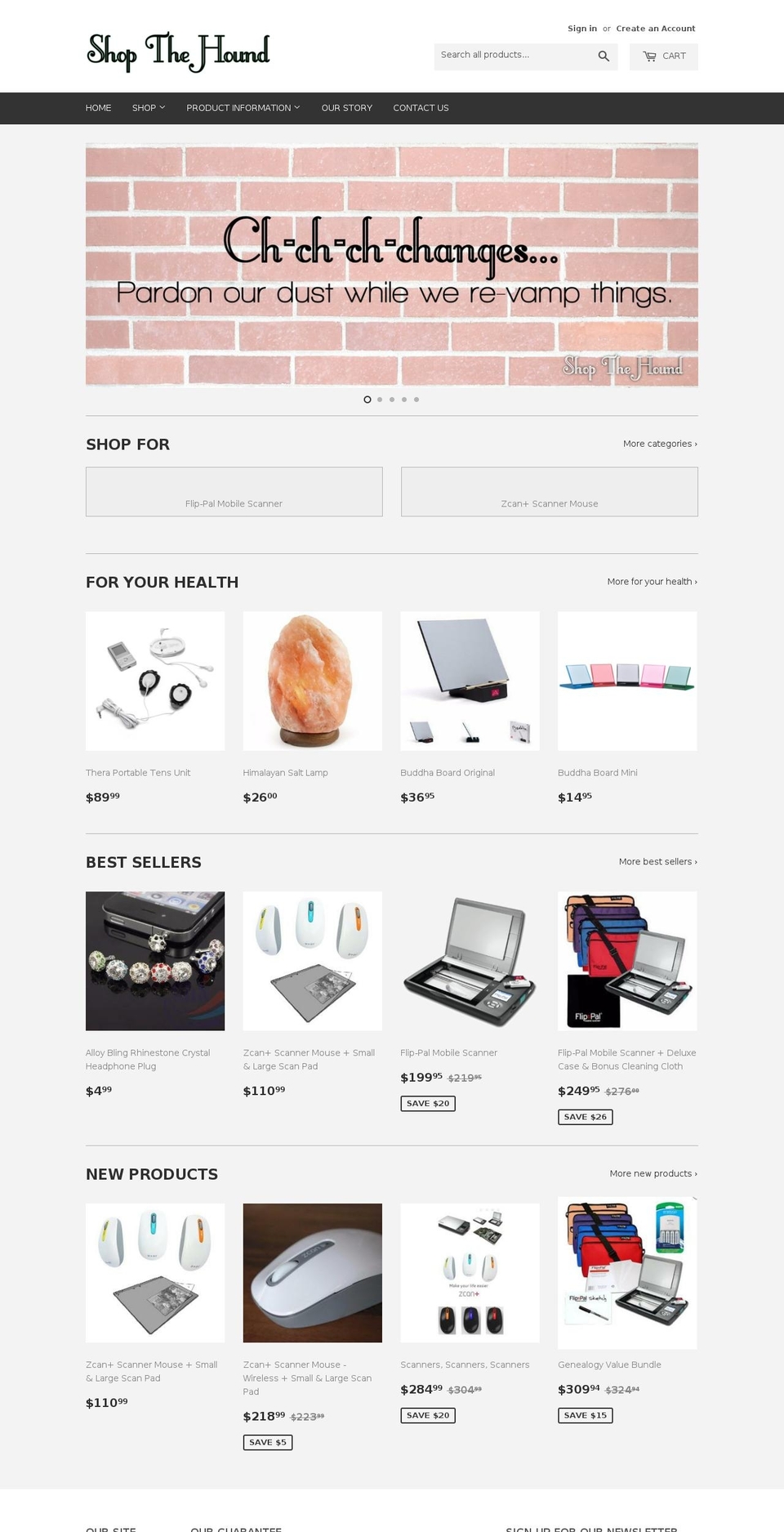 shopthehound.com shopify website screenshot