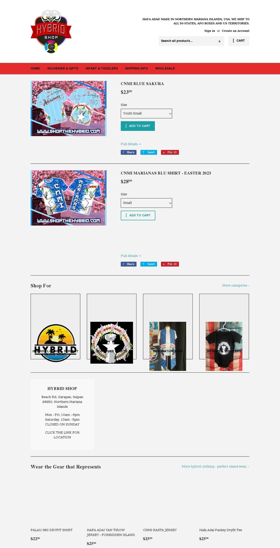 shopthehybrid.com shopify website screenshot