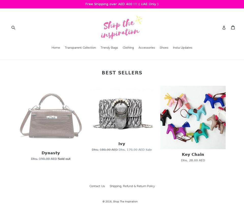 shoptheinspiration.com — Shopify storefront screenshot